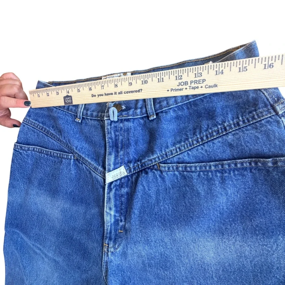VTG Venezia High Rise Mom Jeans Women 30 Blue Denim Tapered Leg Relaxed Indie